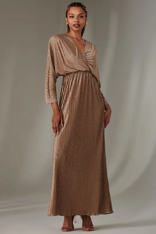Ruffle Hem Chiffon Midi Dress - Jolie Moi