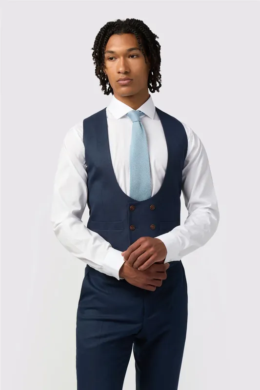 Texture Double Breasted Waistcoat - Antique Rogue