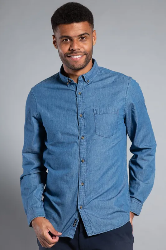 Cotton Long Sleeve Denim Shirt - Tokyo Laundry