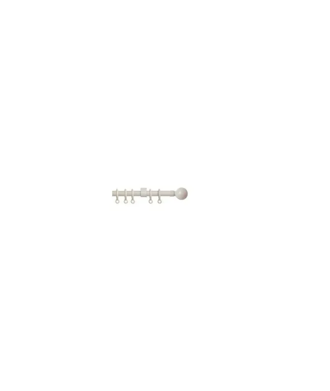 13 - 16mm Ball Metal Curtain Pole Set - Cream