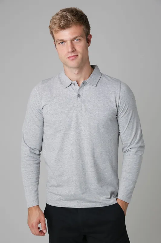 Long Sleeve Cotton Polo Shirt - Tokyo Laundry