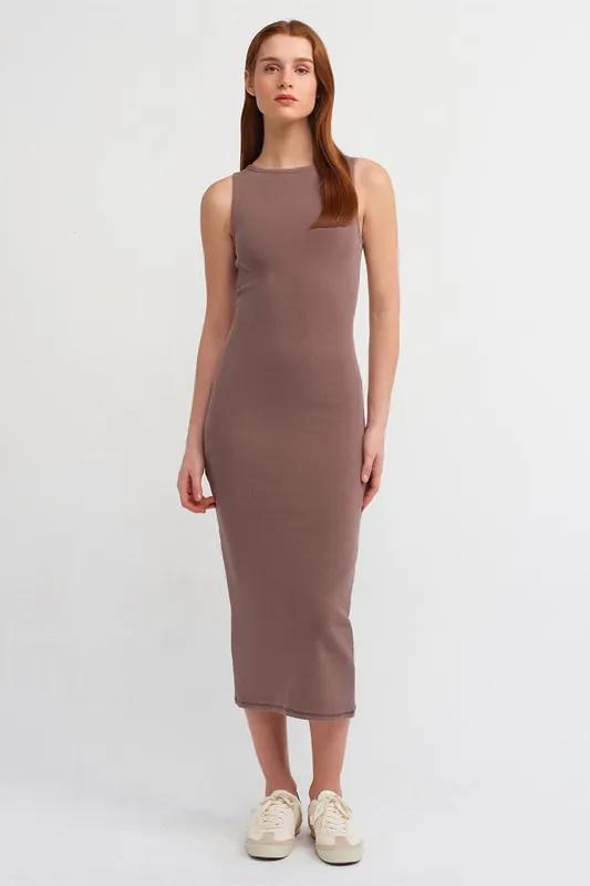 Sleeveless Bodycon Midi Dress - Dilvin