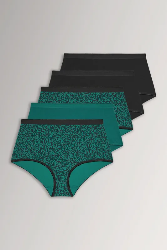 5 Pack Animal Print Full Briefs - Yours