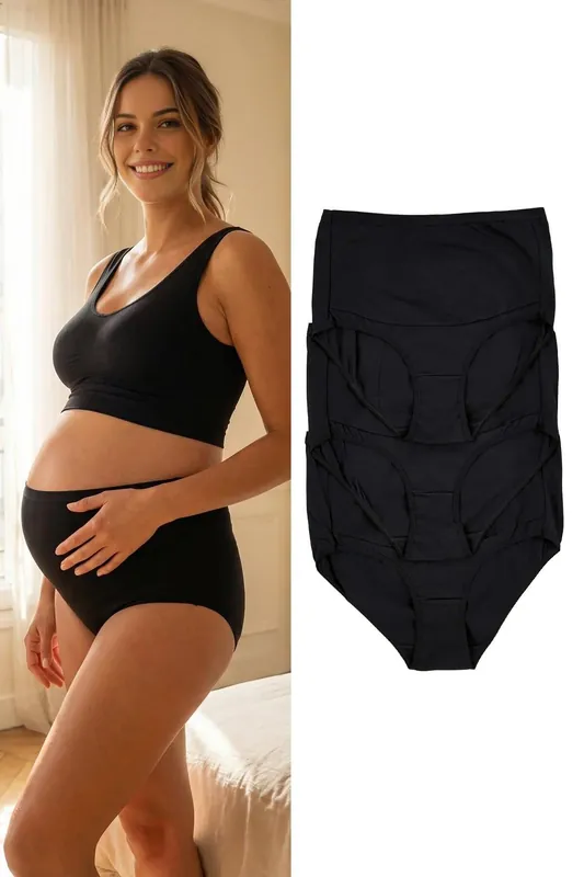 3 Pack High Waist Knitted Maternity Briefs Multipack - WOVCOR