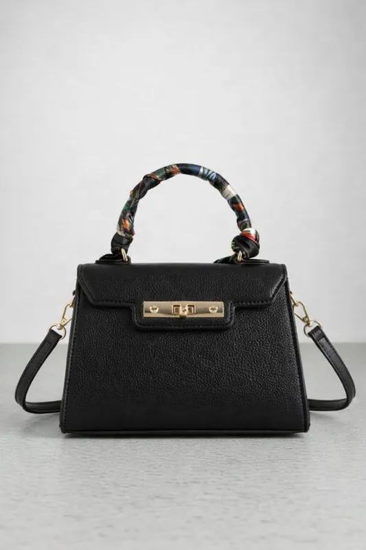 Small Crossbody Bag with Scarf Handle - SVNX