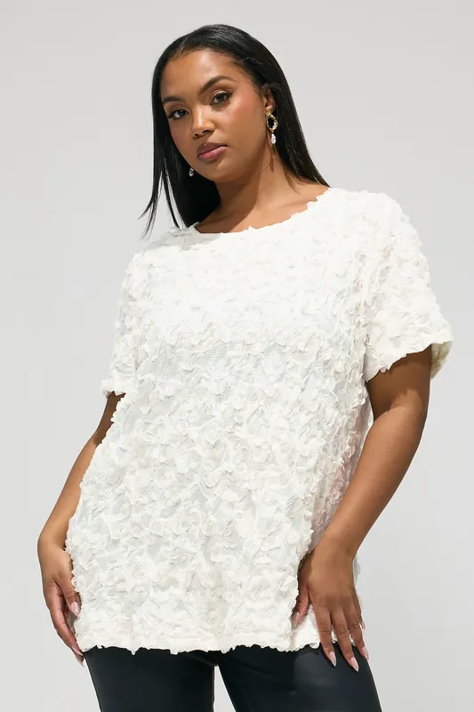 Textured Abstract Blouse - Yours