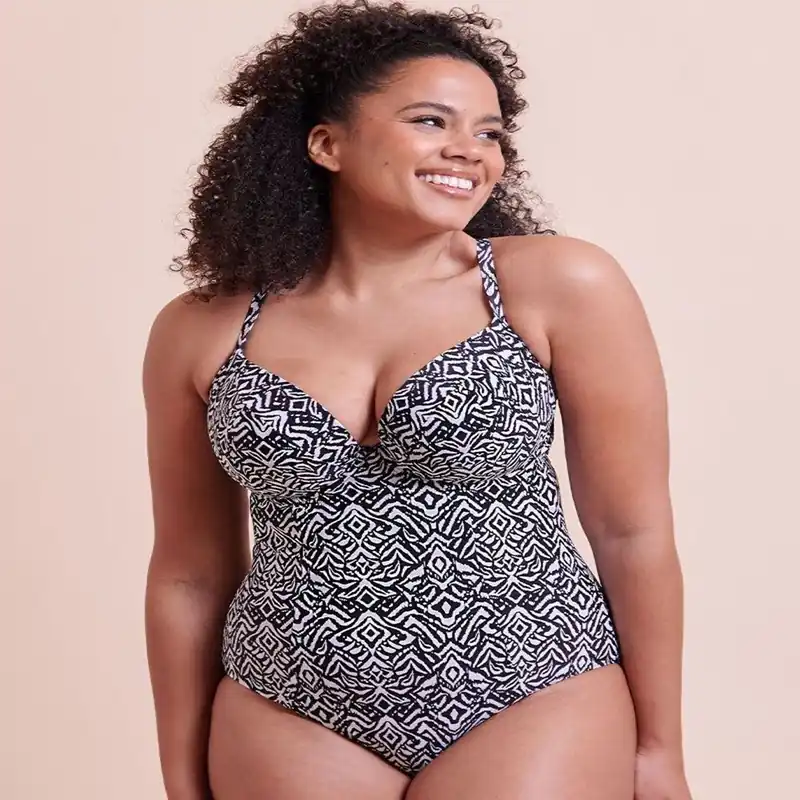 Wild Horizon Padded Plunge Swimsuit - Curvy Kate