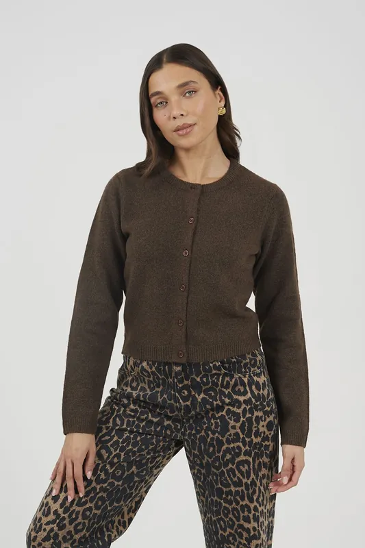 Soft Touch Crew Neck Cardigan - Brave Soul