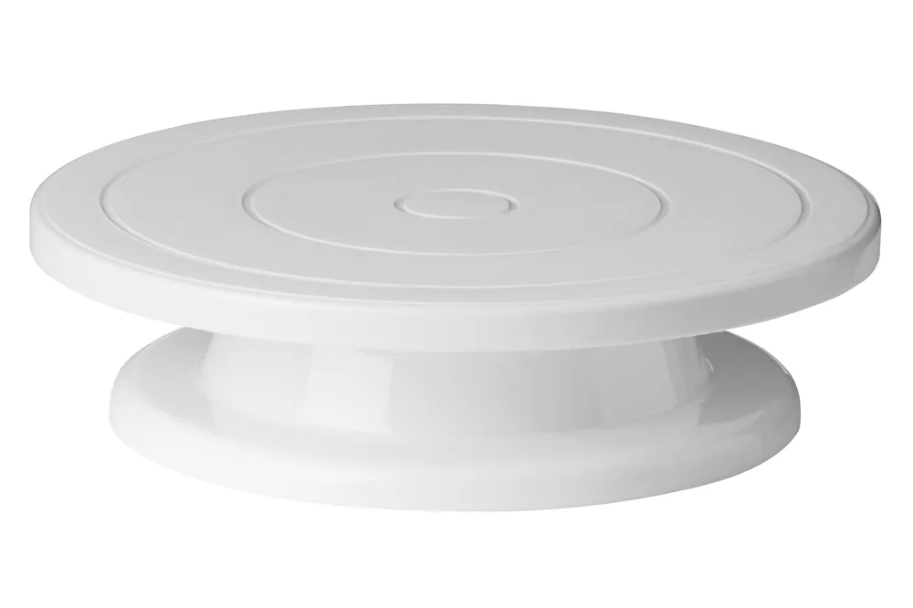 White Turntable Stand, Modern Turntable Stand, Desserts and Cake Stand, Stylish Revolving Cake Turntable - Orsina