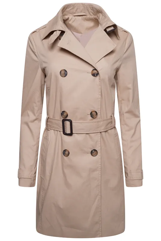 Tina Double Breasted Trench Coat - ELLE