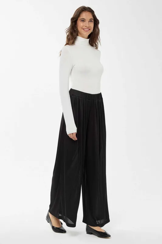Wide Leg Elastic Waist Pants - Hiccup