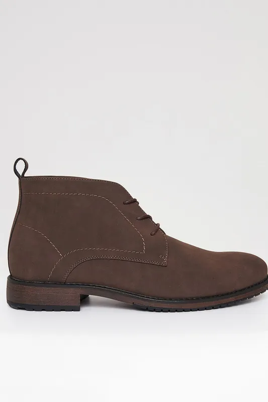 Faux Suede Chukka Boots - Threadbare