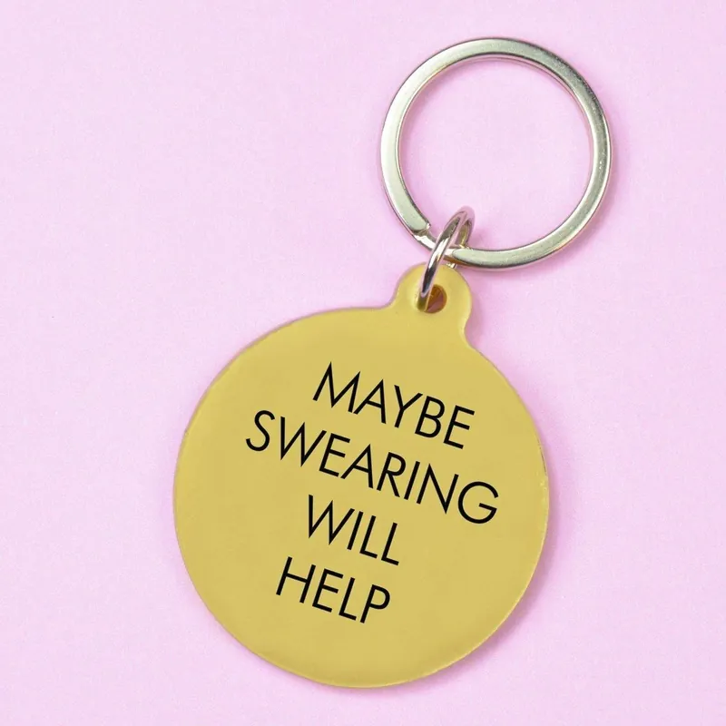 Maybe Swearing Will Help Keyring - Flamingo Candles