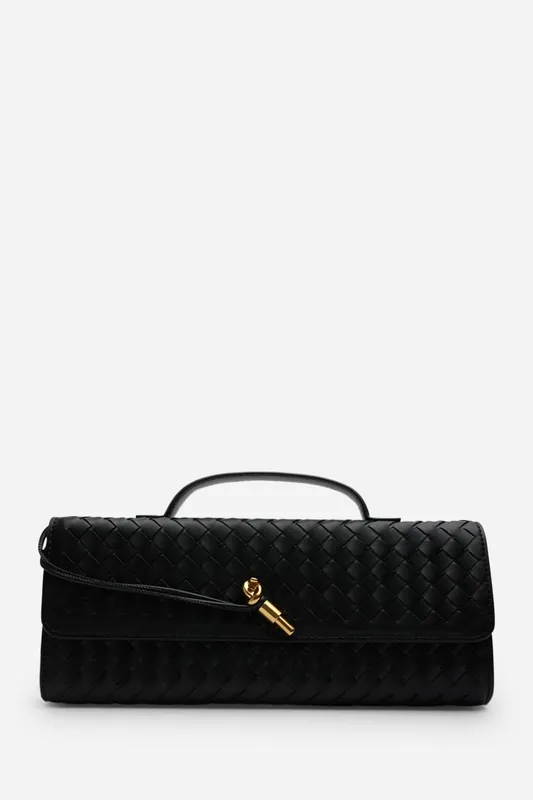 'Petal' Envelope Style Woven Clutch Bag - Where's That From