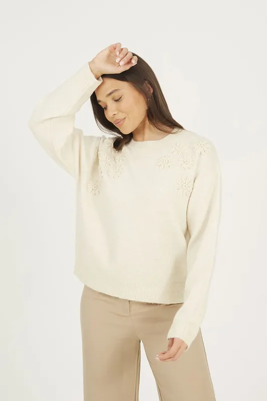 Floral Embroidery Jumper - Brave Soul