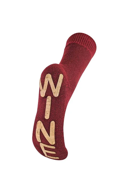 1 Pack Novelty Wine Slipper Socks with Cork Grips - Sock Snob
