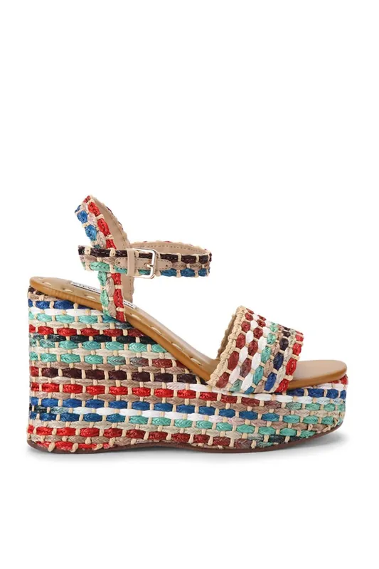 Saucie Multi Raffia' Heels - STEVE MADDEN