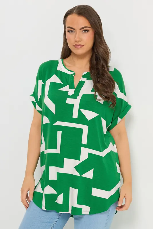 Abstract Notch Neck Top - Yours