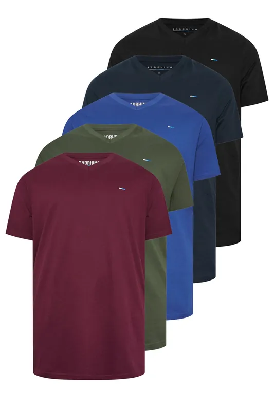 5 Pack V-Neck T-Shirts