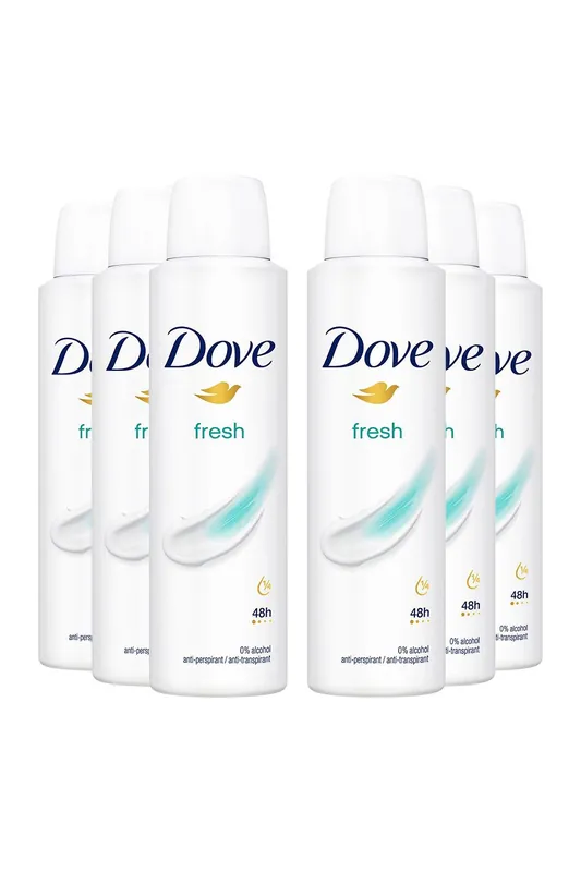 Fresh 'Antiperspirant' 48H Sweat Protection Deo for Women 150ml, 6pk - Dove