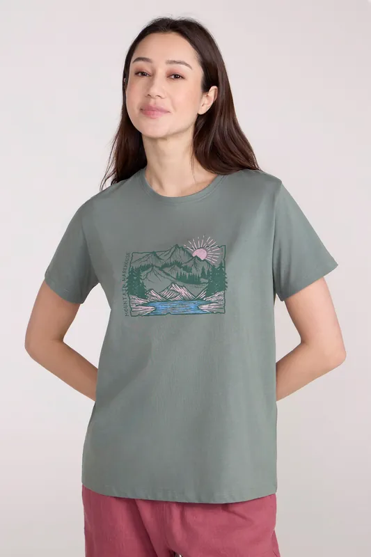 Photo Scene' Loose Fit Everyday Printed Cotton T-Shirt