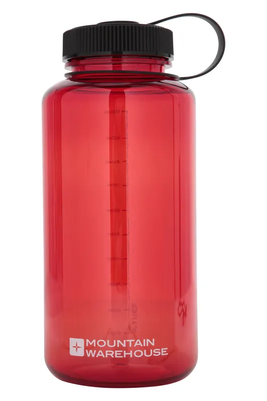 Leakproof Screw Top Lid Lightweight BPA Free 1L Plastic Water Bottle - Mountain Warehouse