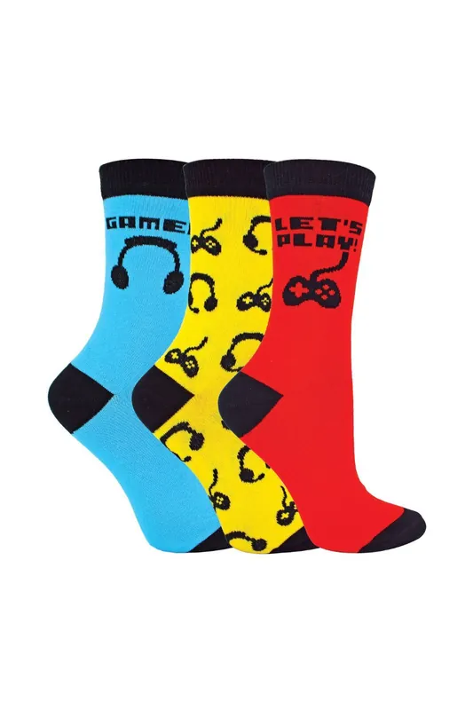 3 Pack & Novelty Video Gaming Socks - Sock Snob