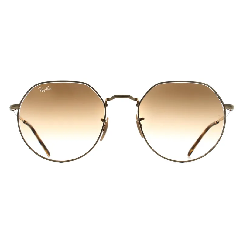 Round Arista Gold Brown Gradient RB3565 Jack - Ray-Ban