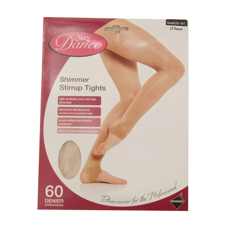Dance Shimmer Stirrup Tights (1 Pair) - Silky