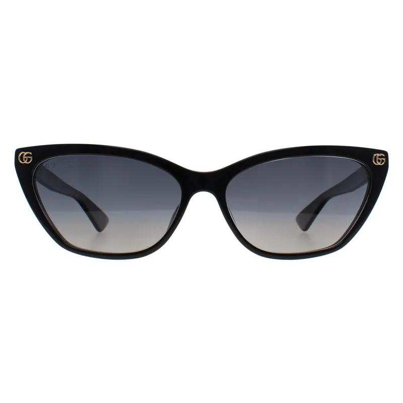 Cat Eye Shiny Black Grey Gradient Polarized GG1815S - Gucci