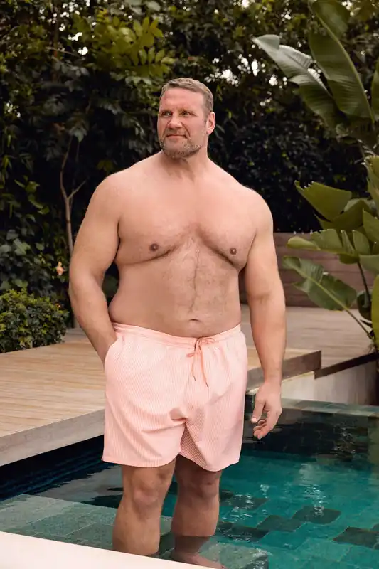 Stripe Seersucker Swim Shorts - BadRhino