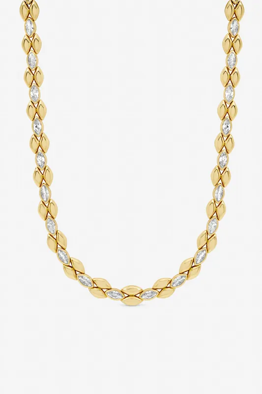 Gold Plated and Crystal Necklace - Jon Richard