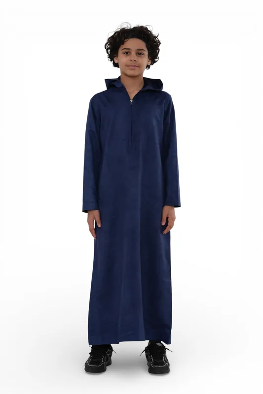 Hooded Eid Moroccan Jubba Robe Ramadan Eid Thobe - K-HM12