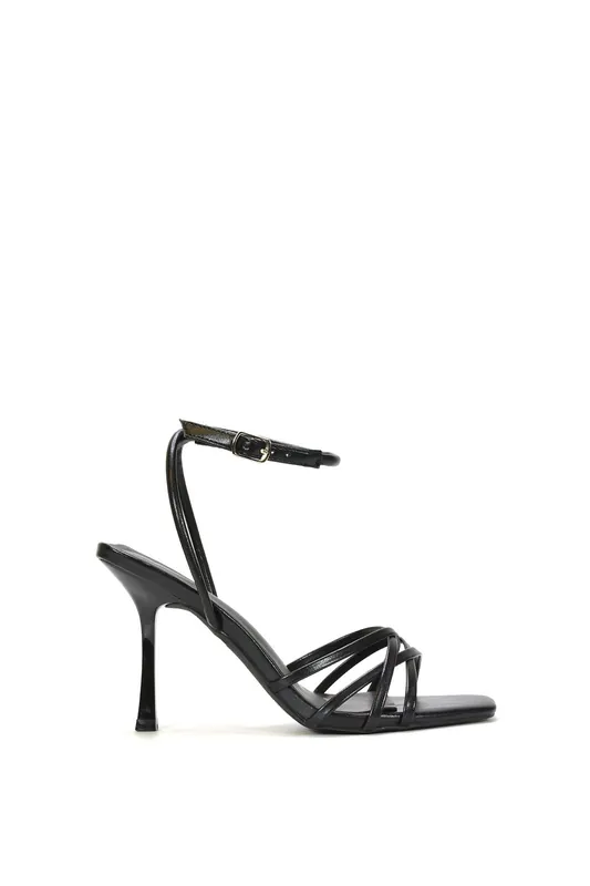 Ottoline' Strappy Stiletto Heeled Sandals With Ankle Strap - XY London
