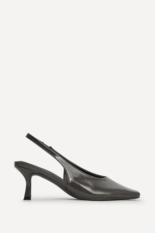 Method Grey Square Toe Court Heels - Linzi