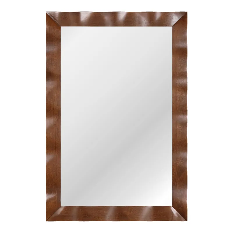 Farmhouse Wall Mirror 106CM x71CM Wood Vanity Wall Mirror-Brown