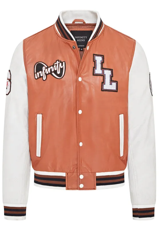 Baseball Leather Letterman Bomber Jacket - Frankfurt