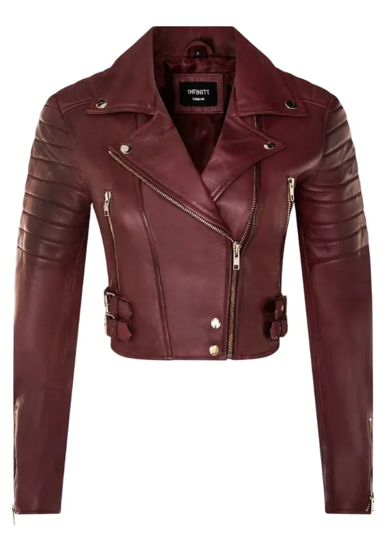 Brando Cropped Leather Jacket - Longtown
