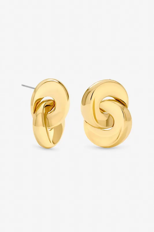 Gold Plated Knotted Earrings - Mood