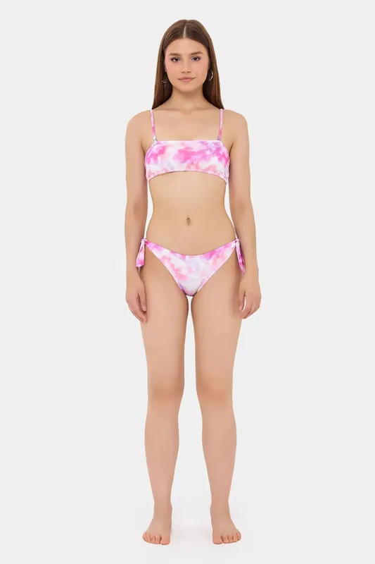 Tie Dye Bandeau Tie Side Bikini set - Hiccup
