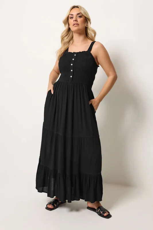 Shirred Placket Dress - Yours