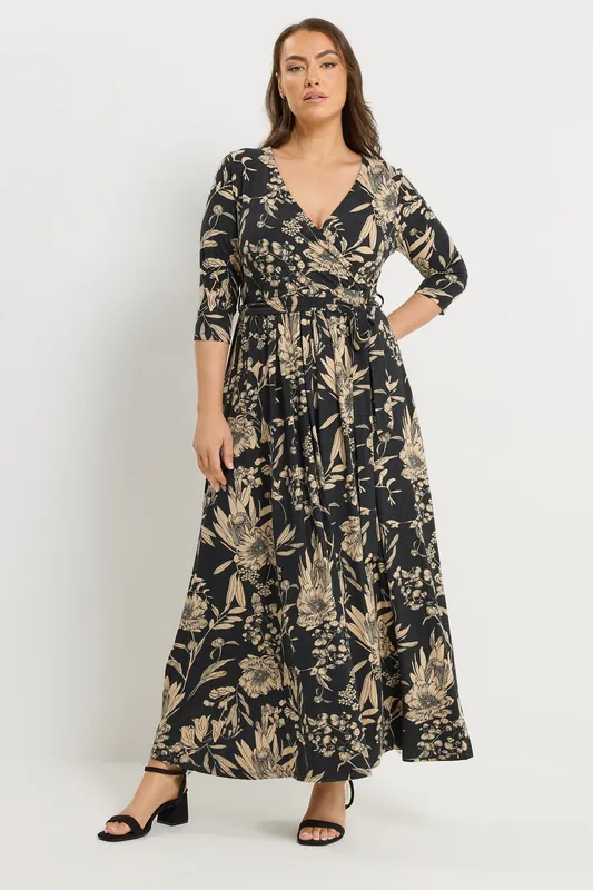 Soft Touch Floral Wrap Dress - Yours
