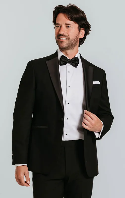 Black Notch Lapel Tuxedo Jacket - Dobell