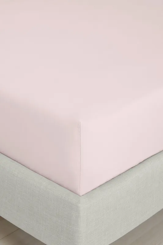 200 Thread Count Cotton Percale 32cm Depth Sheet - Bianca