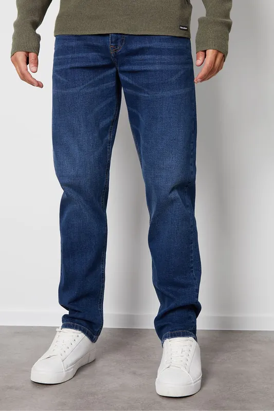 Canterbury' Straight Fit Jeans With Stretch - Threadbare