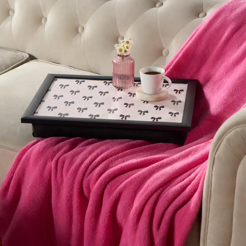 Bows Cushioned Serving Lap Tray Soft Padded Portable Lightweight - OHS