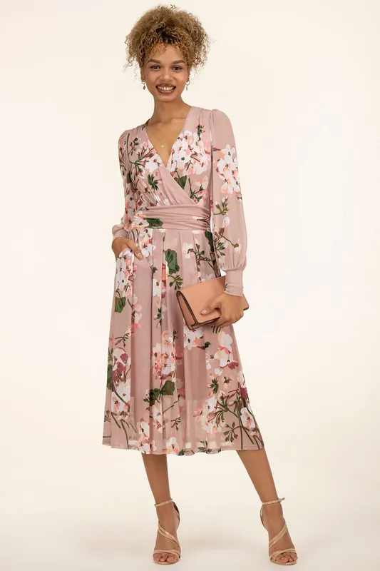 Jasmine Long Sleeve Mesh Dress - Jolie Moi