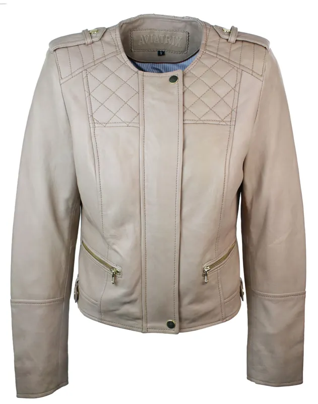 Fitted Leather Biker Jacket - TruClothing