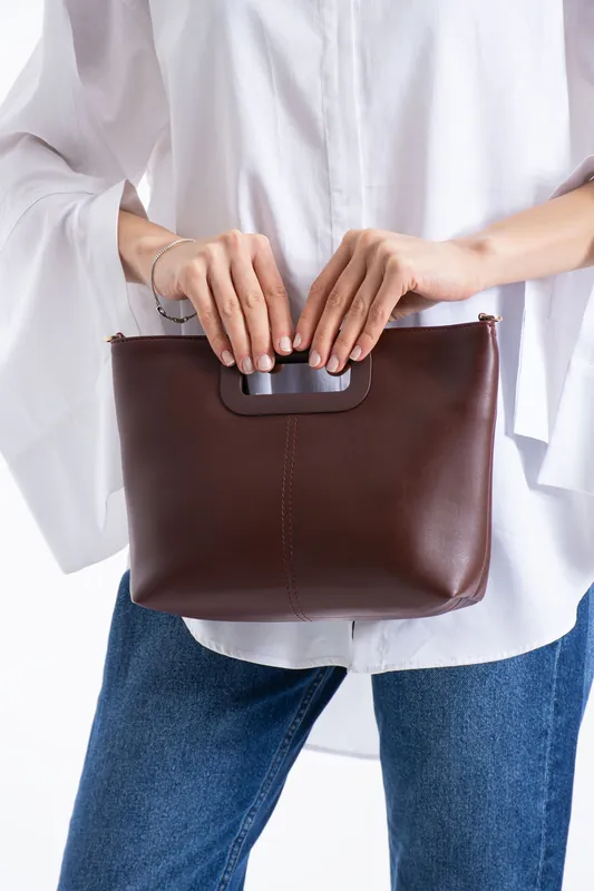 Crossbody Bag With Handle Detail - Belissh