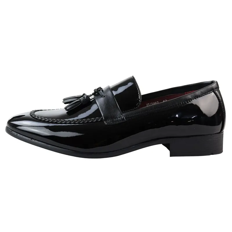Patent Tassel Slip On Loafers - TruClothing